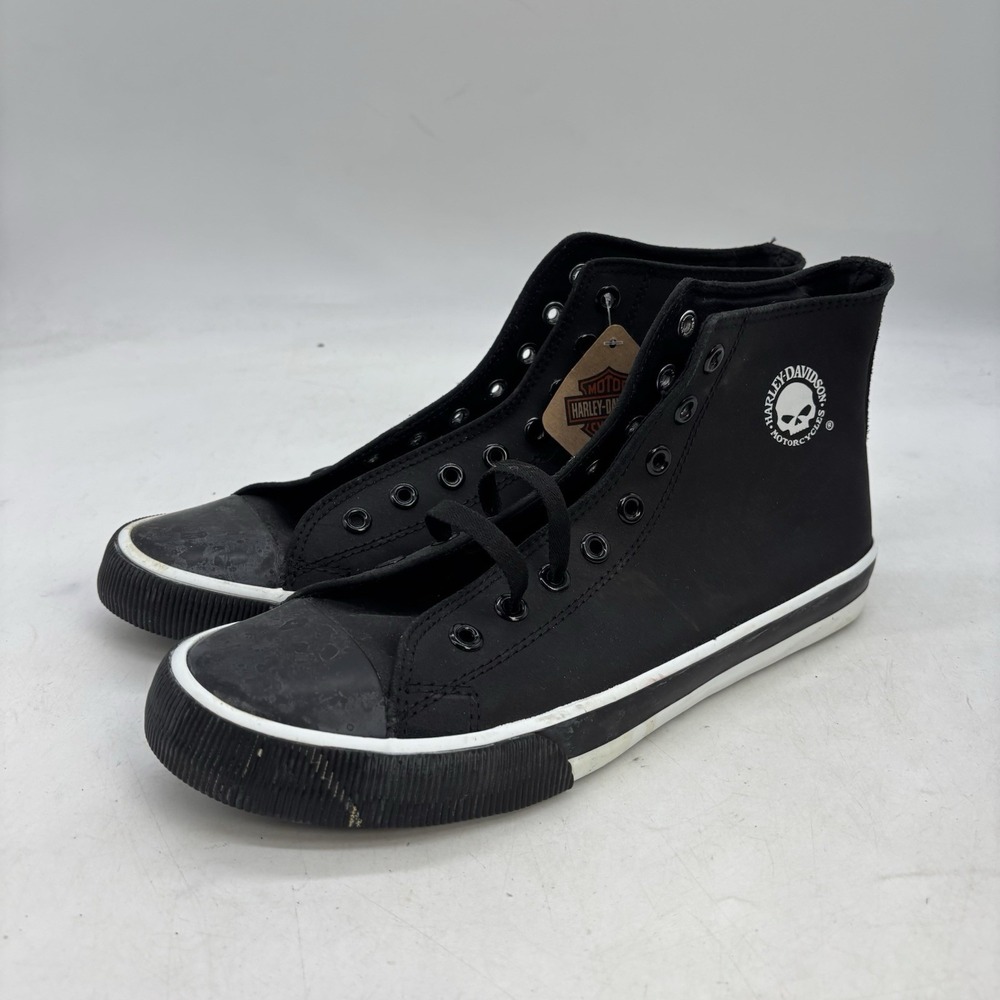 Harley-Davidson Shoes Mens 10 Baxter Black Willie-G 4.5" Leather Hi-Cut New Read